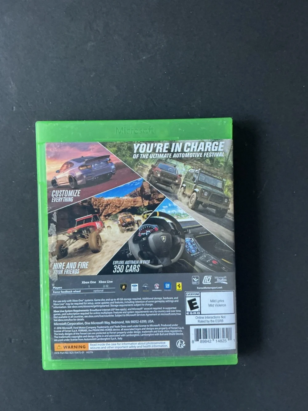 Microsoft Xbox Game Case with Green and Black Artwork